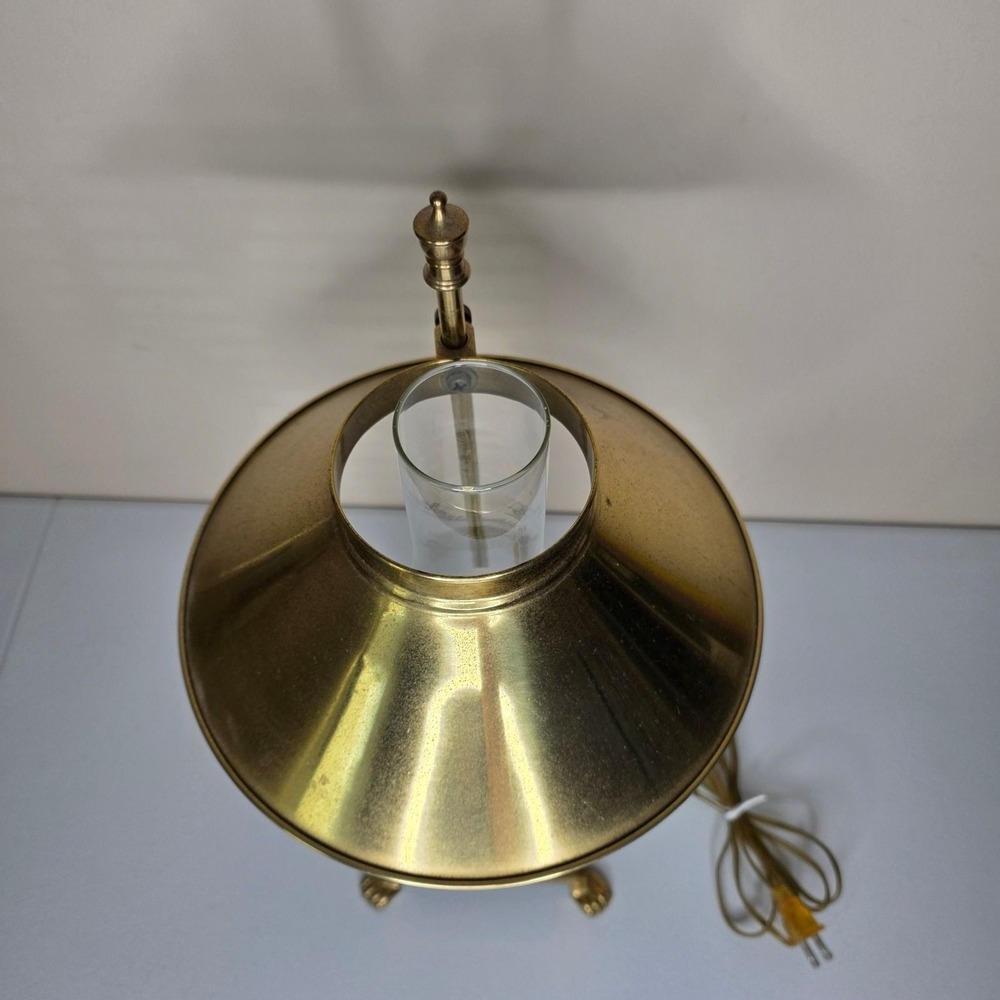 Vintage Paris Orient Express Istanbul Table Lamp Brass Claw Foot Gold 19.5in - Picture 9 of 11